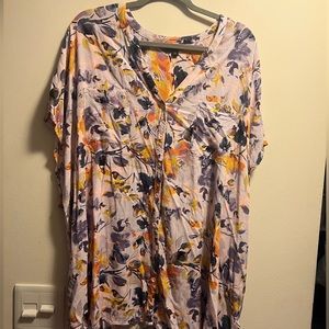Torrid size 5 purple floral top
